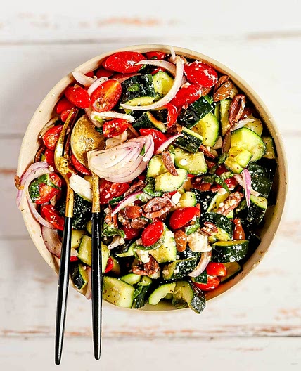 Mediterranean Cucumber and Tomato Salad