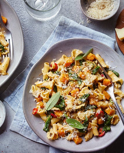 Butternut squash and sage pasta