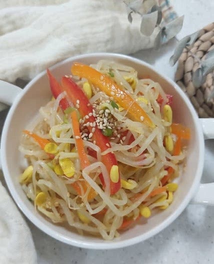 콩나물 파프리카 무침 아이반찬 콩나물무침 양념