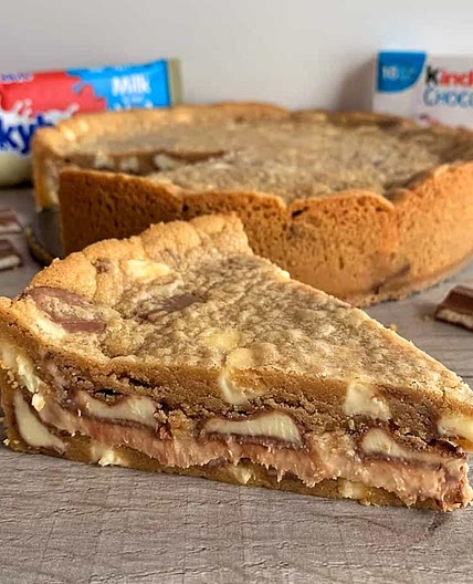 Kinder Stuffed Cookie Pie