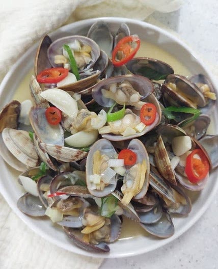 바지락술찜 레시피 소주 안주 캠핑 요리