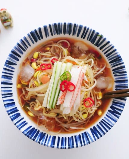 냉라면 레시피 시원새콤 백종원냉라면 맛있게 끓이는법 점심메뉴