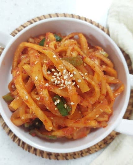 아삭한 콜라비 생채 만들기  콜라비생채 양념
