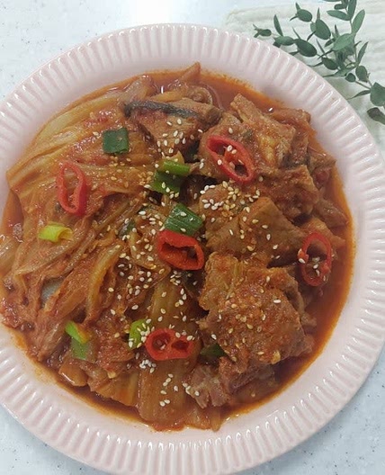 부드러운 돼지고기 목살 김치찜 만들기 김치찜 양념