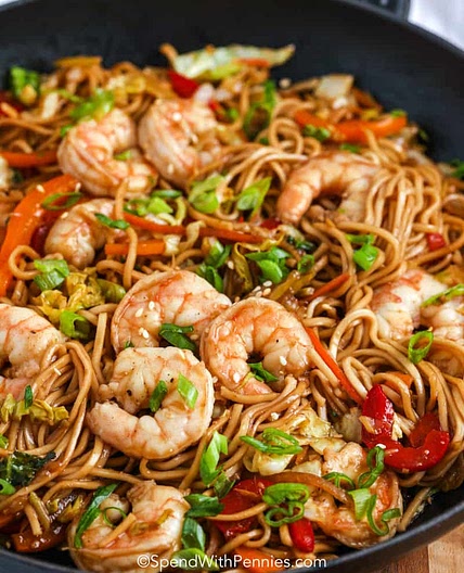 Garlic Shrimp Lo Mein