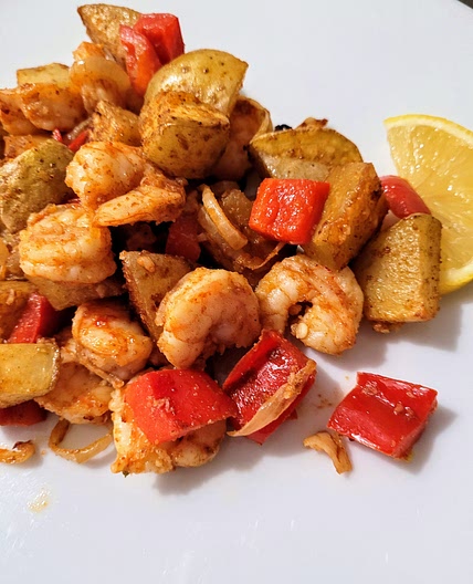 Garlic Shrimp and Potato Sheet Pan Dinner