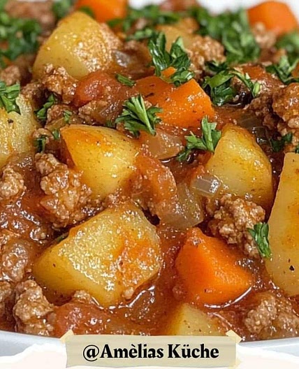 Hackfleisch-Kartoffel-Möhren-Eintopf
