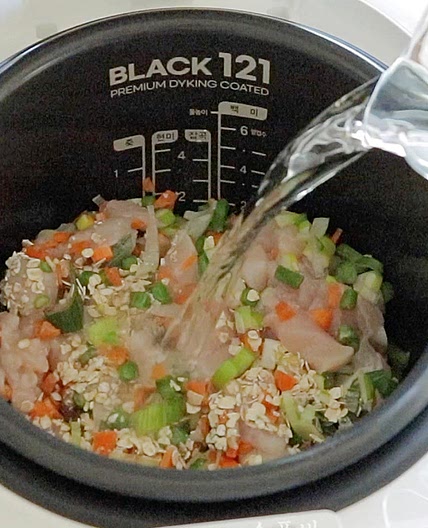 전기밥솥 압력 쿠커 닭가슴살 닭죽 만들기🍲오트밀 다이어트 레시피