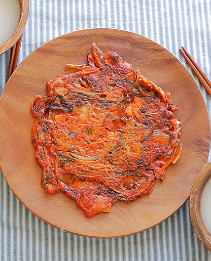 김치부침개 물없이 부추김치 장떡 만들기 김치전 황금레시피
