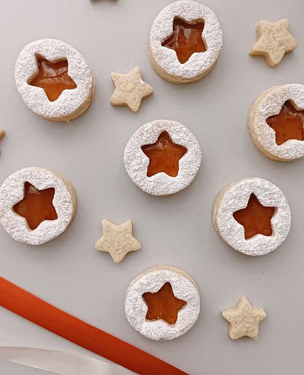 Jam Filled Shortbread Cookies for the Holidays!