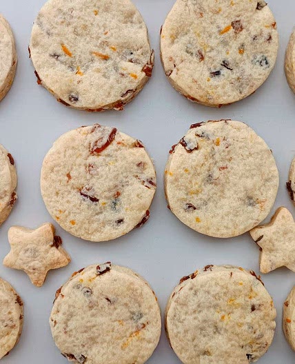Cranberry Orange Shortbread Cookies