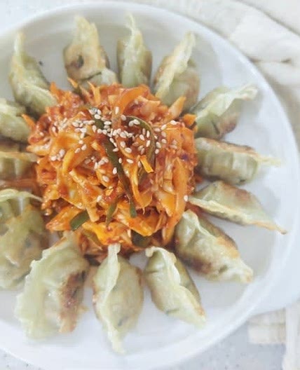 야채 비빔만두 만들기 비빔만두 양배추무침 양념