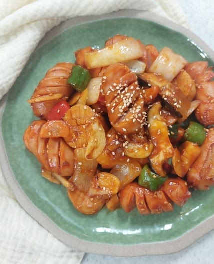 소세지야채볶음 술안주 밥반찬  쏘야 만들기