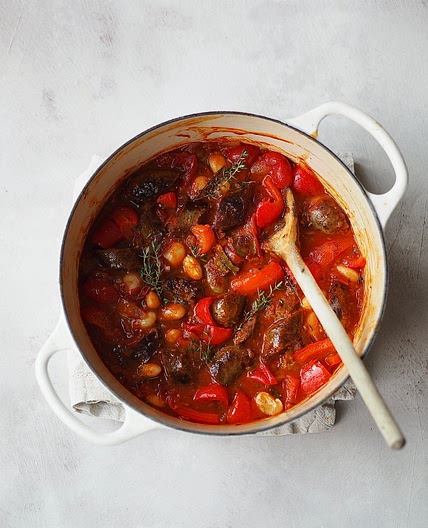 Sausage, red pepper and butterbean casserole — Todenham Manor Fa