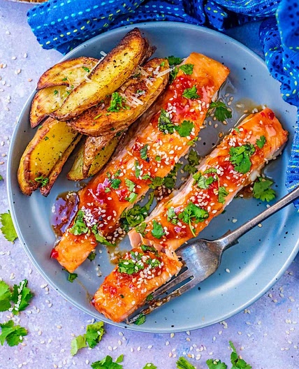 Sweet chilli salmon