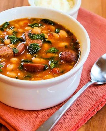 Sausage White Bean Spinach Soup