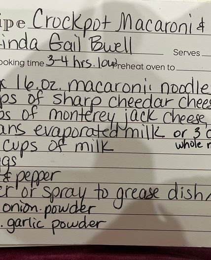 Linda Gail’s Crockpot Mac and Cheese