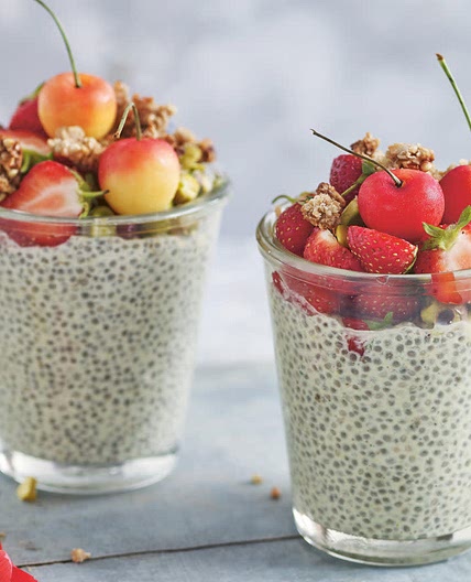 Pistachio chia seed pudding