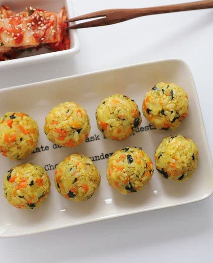 카레 주먹밥 만들기 레시피 초간단요리 간편도시락 아침대용 카레가루요리