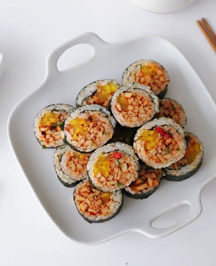 매운어묵김밥 매콤어묵볶음으로 매콤어묵김밥 맛있게~