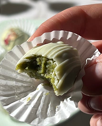 Super Fudgy Pistachio & Matcha Bites