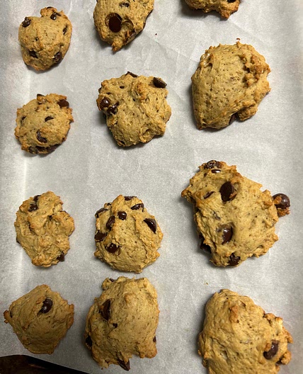 Banana chocolate chip cookies 