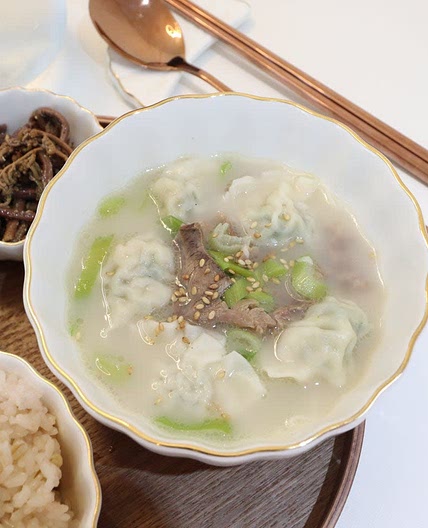 사골 물만두국 끓이기