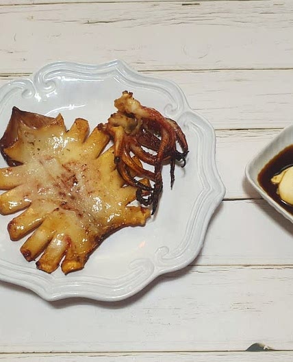 냉동 반건조 오징어로 에어프라이어 오징어 버터구이 만들기