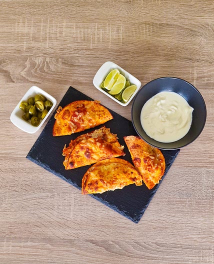 Tacos au fromage et au poulet