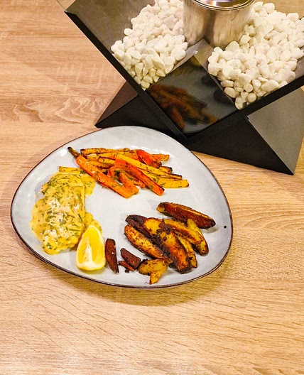 Filet de pangasius sauce crémeuse à la ciboulette