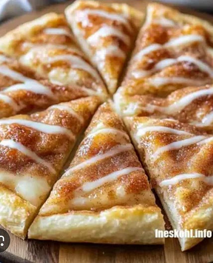 Cinnamon-Sugar Pizza made with Crescent Rolls