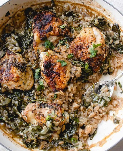Paleo One-Pan Chicken & Orzo (GF, DF AIP)