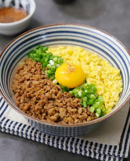 돼지고기 삼색소보로 덮밥 만들기 돼지불고기덮밥 다진돼지고기요리 볶음