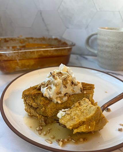 Healthy, high protein pumpkin soufflé 