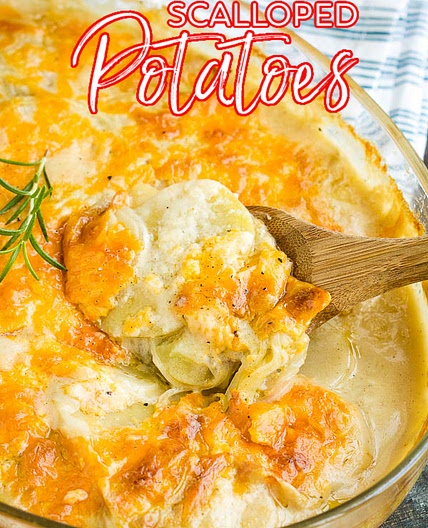 Scalloped Potatoes with Cheddar