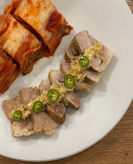 시원한 김장김치와 마늘보쌈👩🏻‍🍳