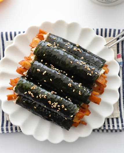 매콤 어묵김밥 만들기 매운어묵김밥 사각어묵요리