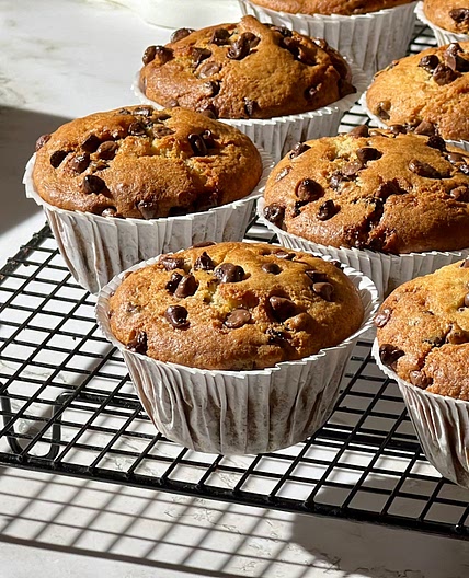 Soft & Moist Chocolate Chip Muffins