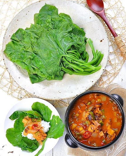 호박잎쌈 & 강된장