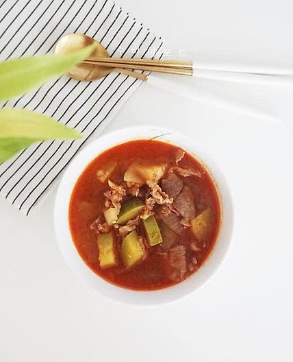 차돌박이 고추장찌개 레시피
