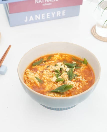 분식집라면 피시방라면 끓이는법 계란대파 아침에라면