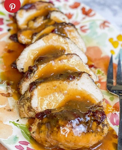 Crock Pot Turkey Breast with Cranberry sauce