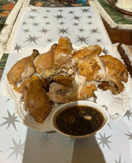 Salt and pepper roast chicken