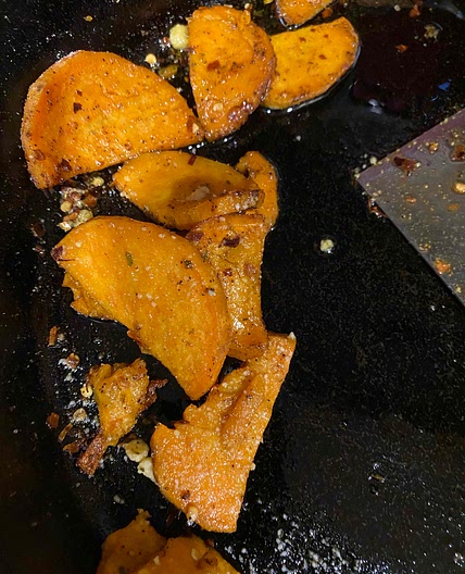 Stove top sweet potatoes 