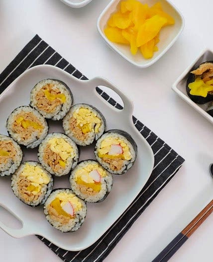 유부김밥 만들기 간단한 속재료로 김밥 맛집 따라하기 백종원김밥