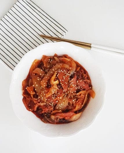 훈제오리김치볶음 레시피