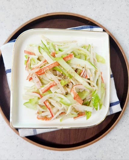 상큼한 오이맛살초무침 만들기 오이맛살무침 레시피