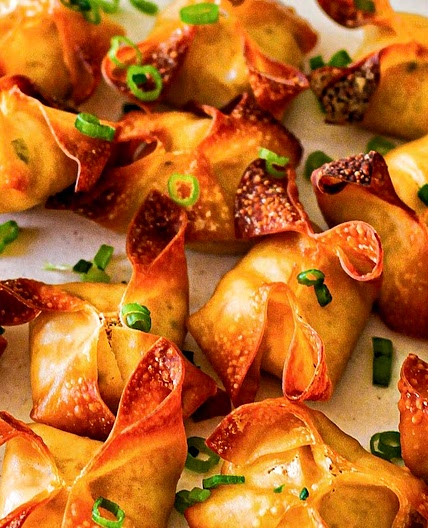 Air Fried Vegan Crab Rangoon with Jackfruit