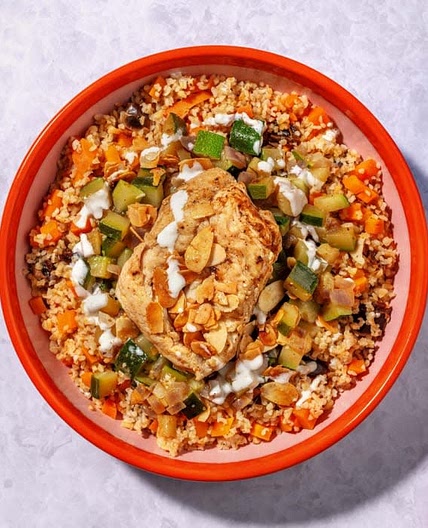 Bulgurbowl met kip en Afrikaanse kruiden