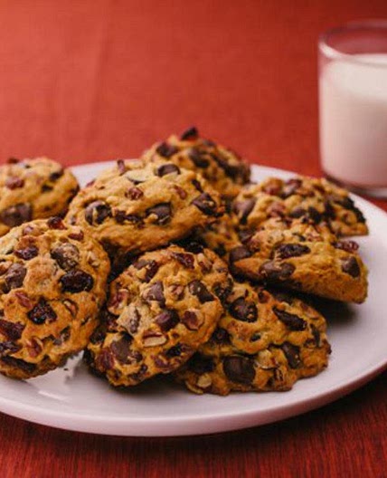 Pumpkin Dark Chocolate Cranberry Cookies